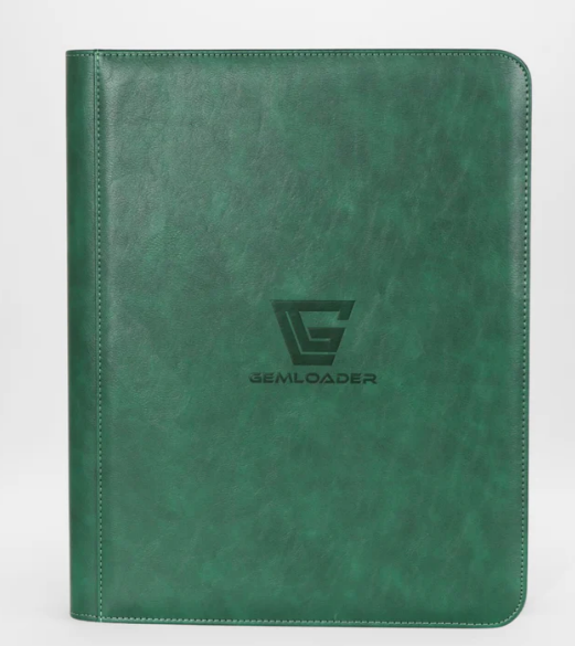 Gemloader - [GREEN] Premium 3''X4'' toploader fit collector's binder [216 pockets 3X3]
